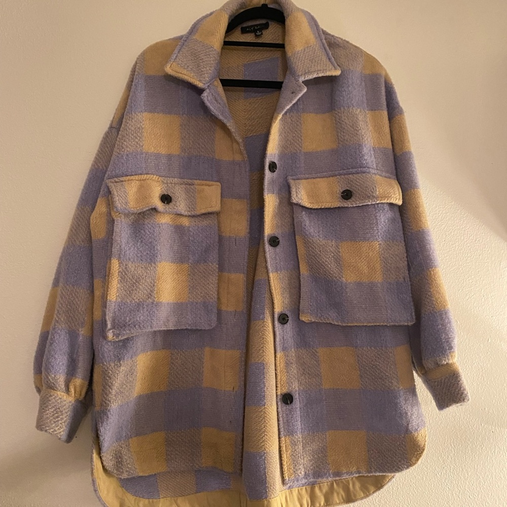 Purple and Tan Shacket